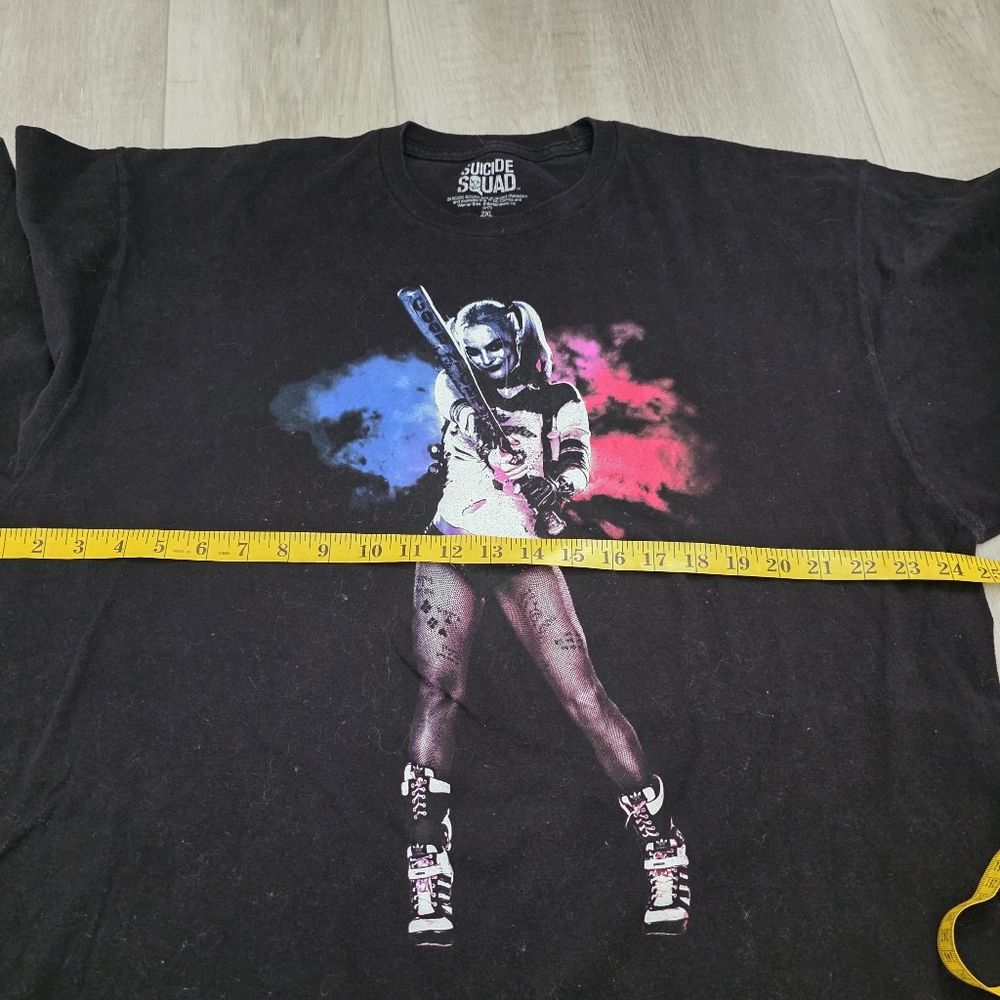 Suicide Squad Harley Quinn Graphic Tee Black T-Shirt Size 2XL - Picture 8 of 9